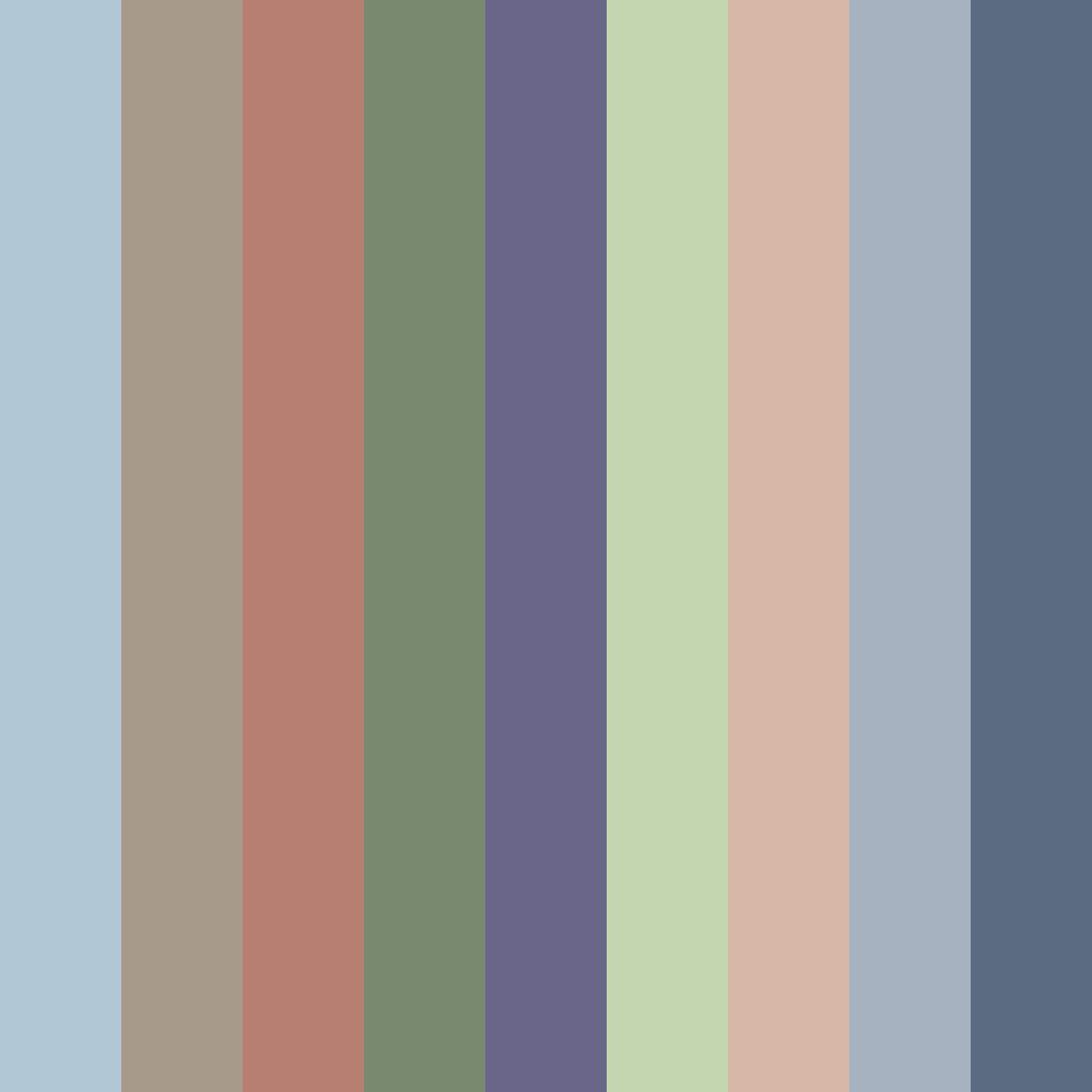 Download whispers of tranquility color palette PNG image (square)