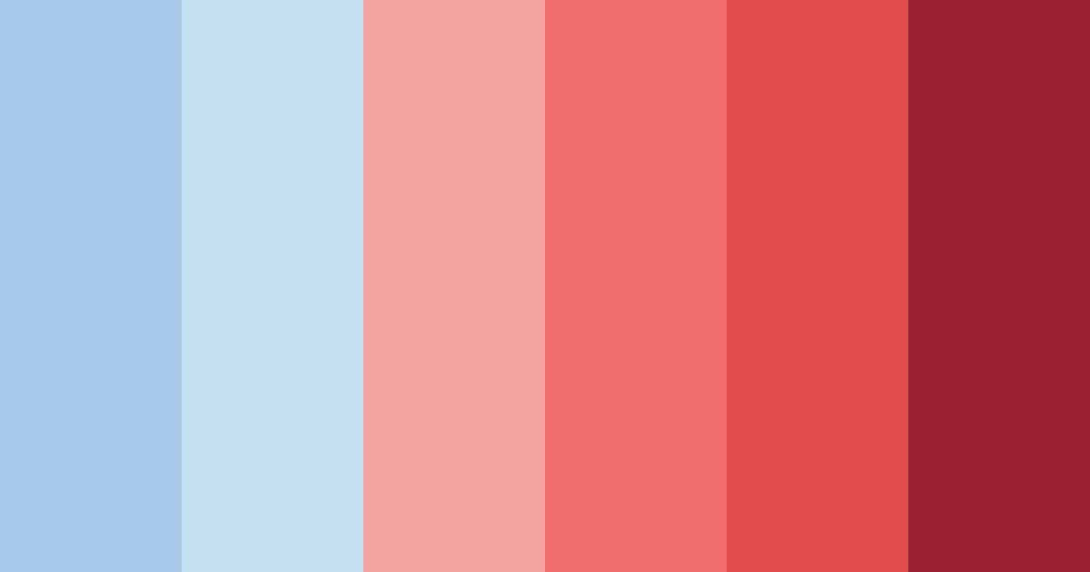 Download red and blue harmony color palette PNG image (landscape)