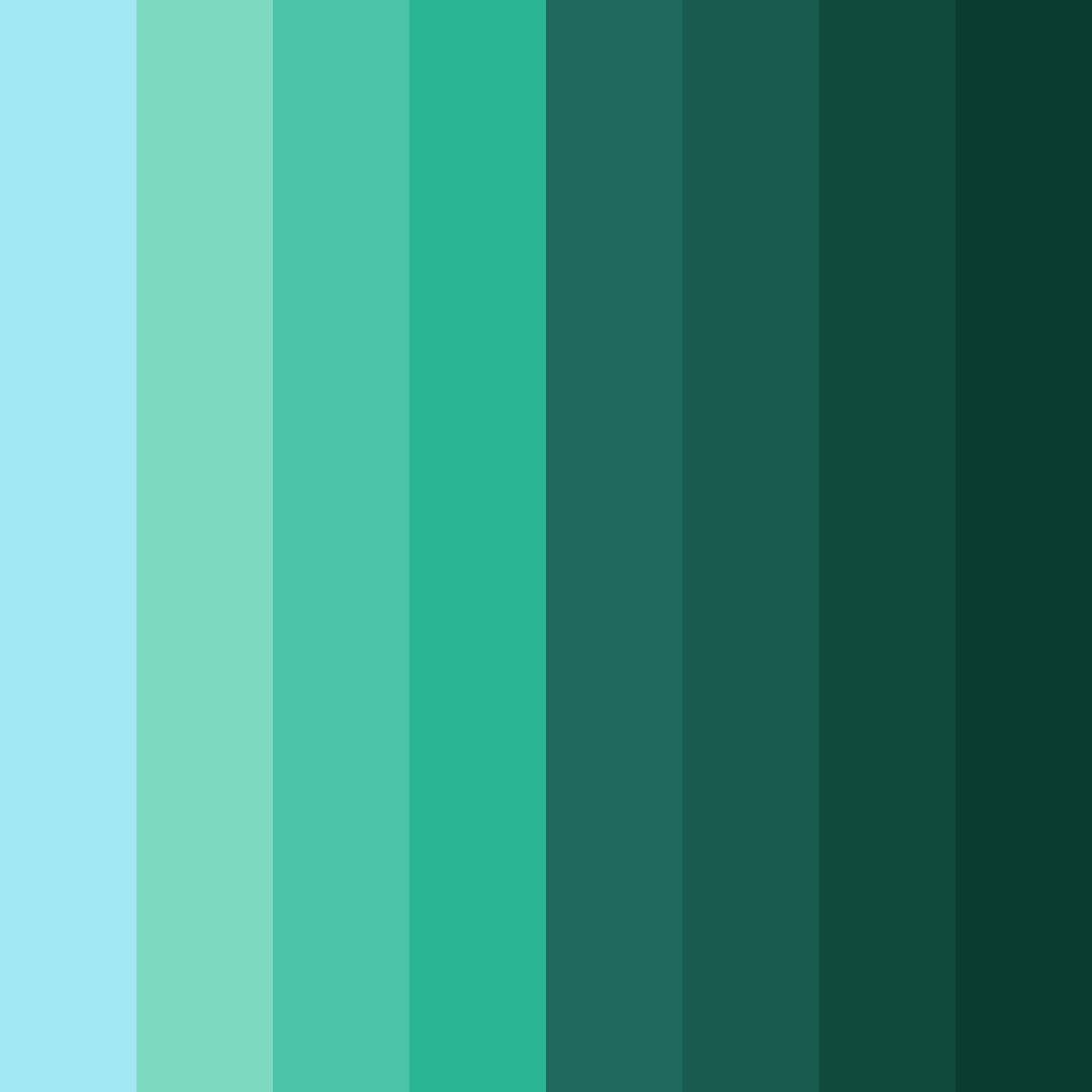 Download teal sports color palette PNG image (square)