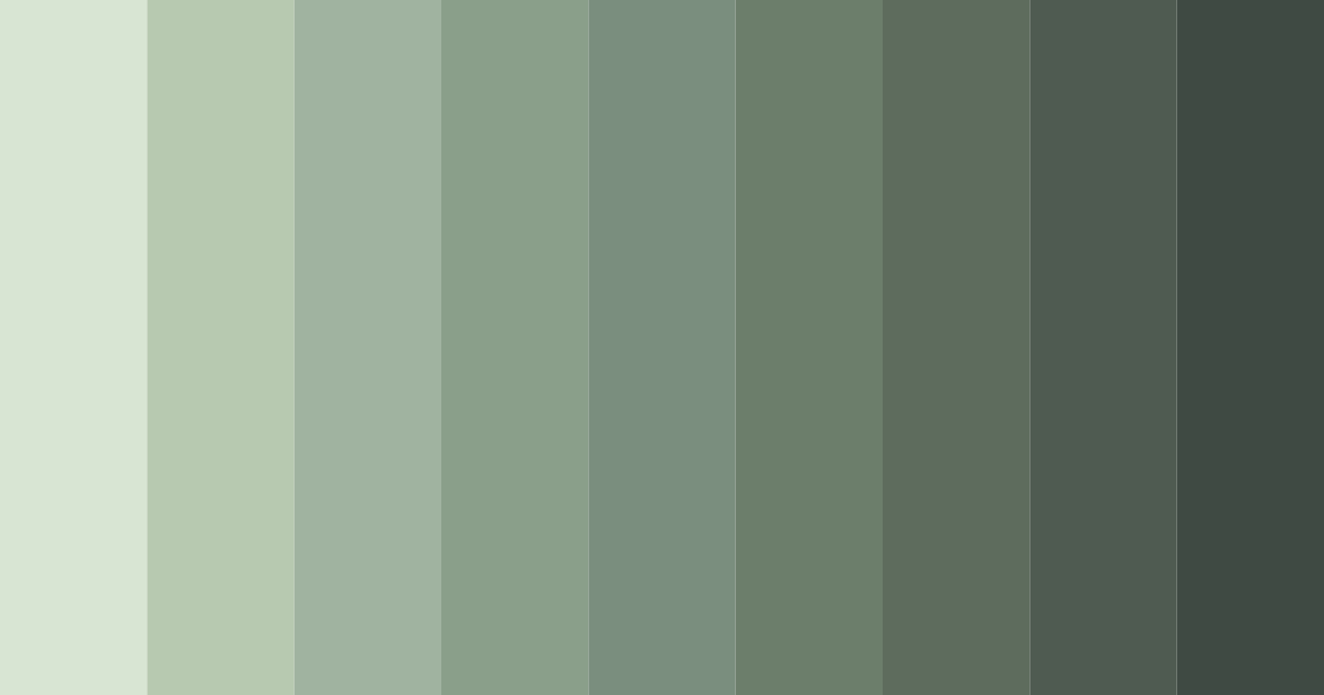 Download sage green shades color palette PNG image (landscape)