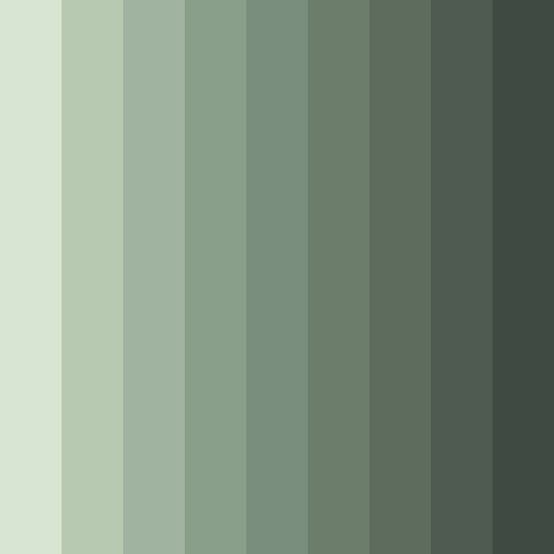 Download sage green shades color palette PNG image (square)