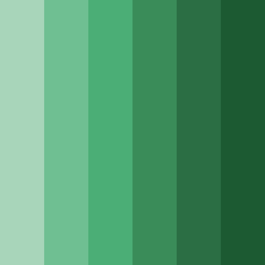 Download dark green shades color palette PNG image (square)