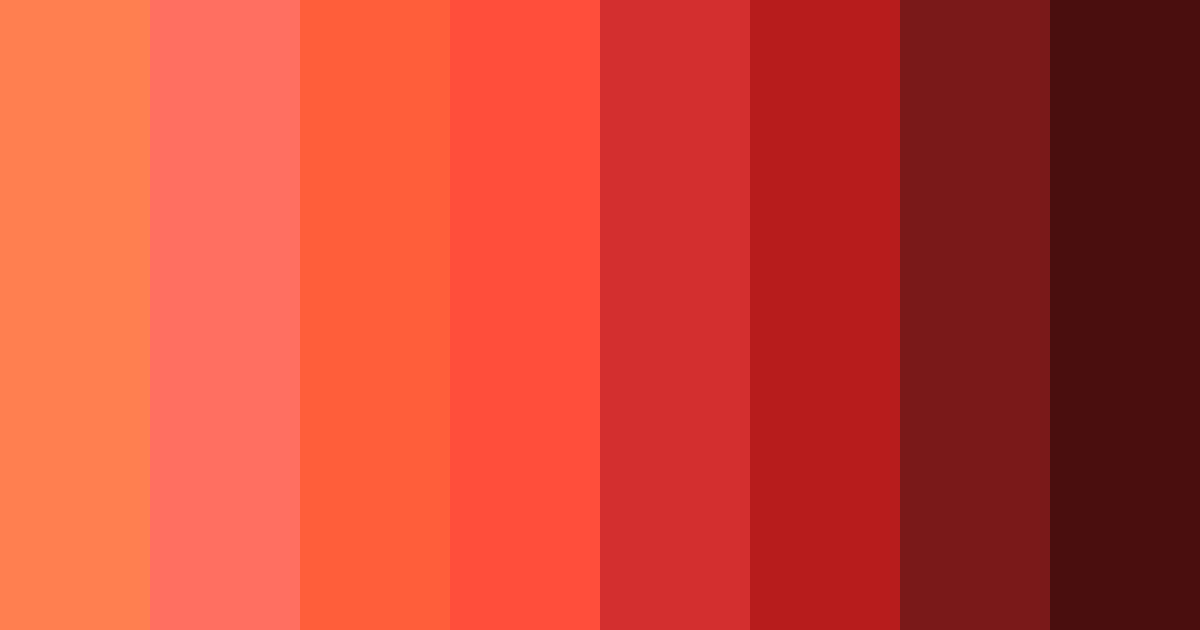 Download fiery red color palette PNG image (landscape)