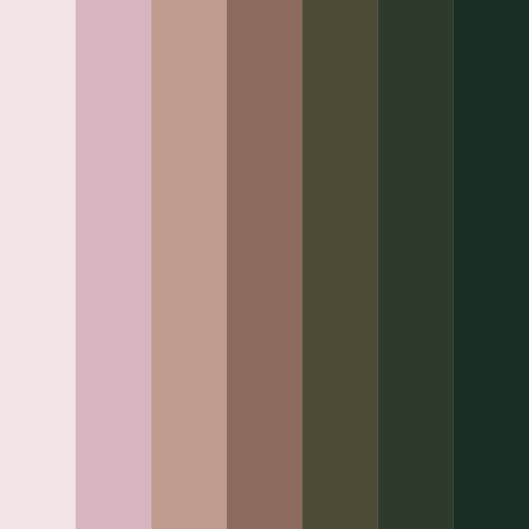Download dark green and pink harmony color palette PNG image (square)
