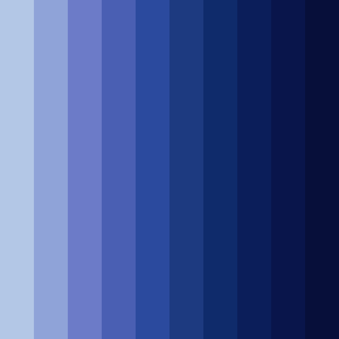 Download royal blue shades color palette PNG image (square)
