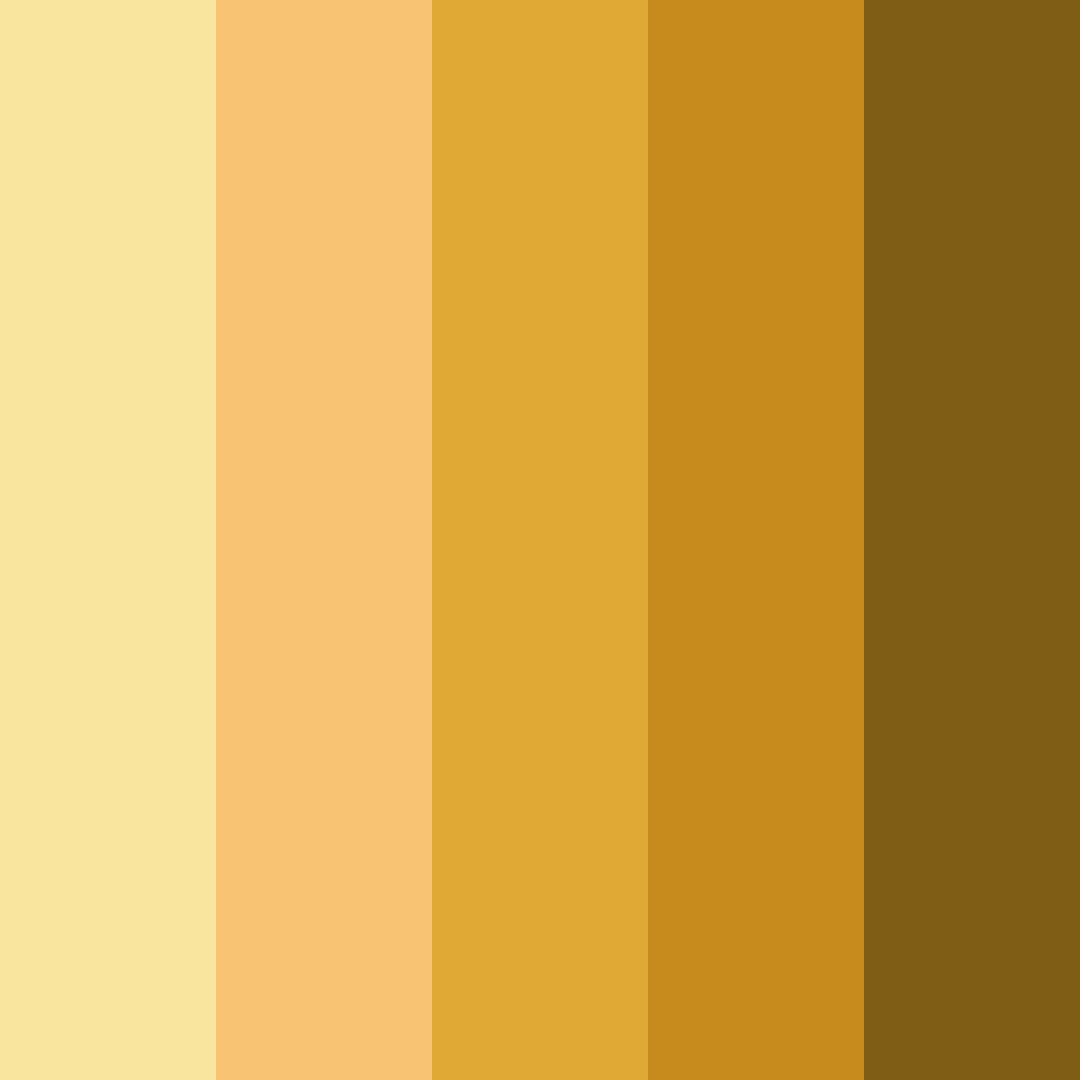Download golden sunlight color palette PNG image (square)