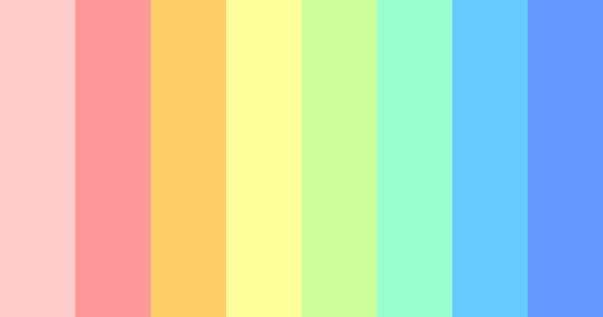 Download colorful rainbow color palette PNG image (landscape)