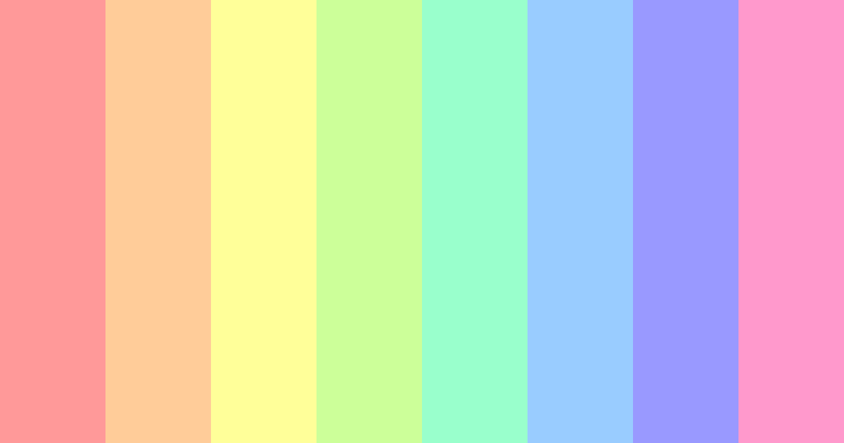 Download rainbow colors color palette PNG image (landscape)