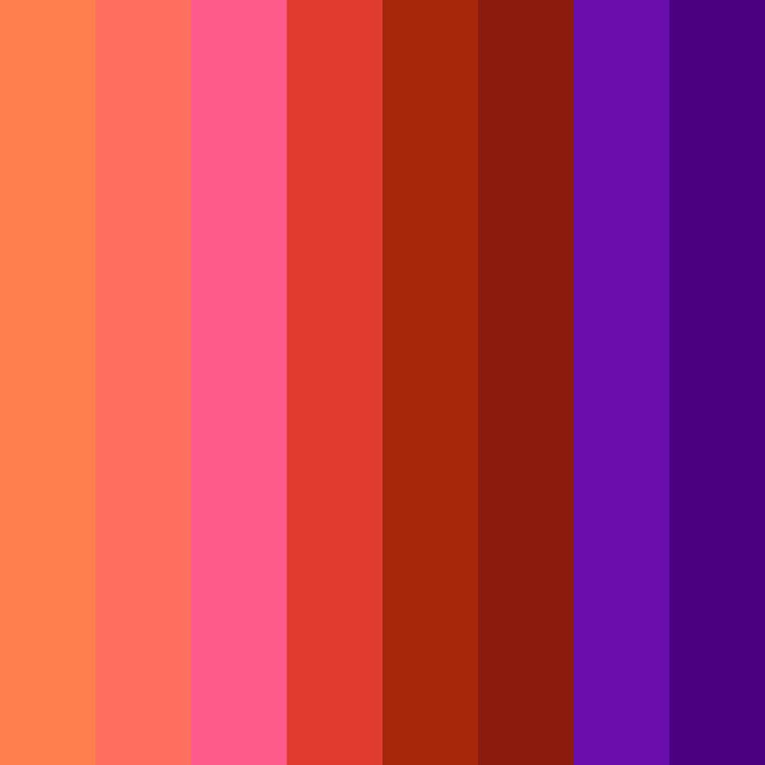 Download dark rainbow red color palette PNG image (square)