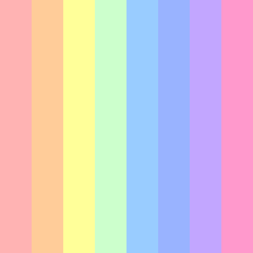 Download rainbow colors color palette PNG image (square)