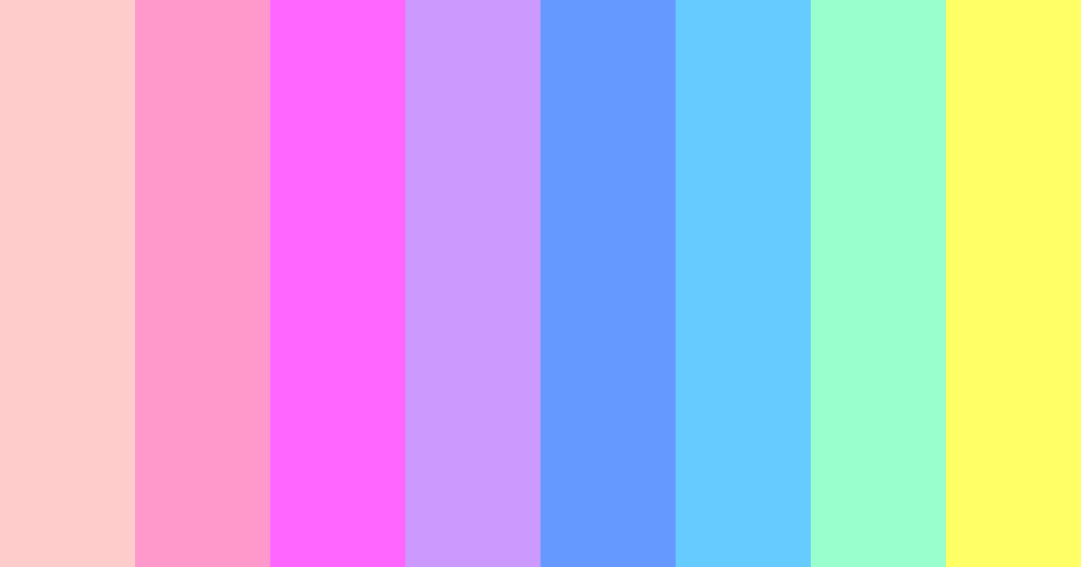 Download bright pink rainbow color palette PNG image (landscape)