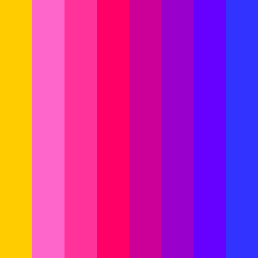 Download bright rainbow color palette PNG image (square)