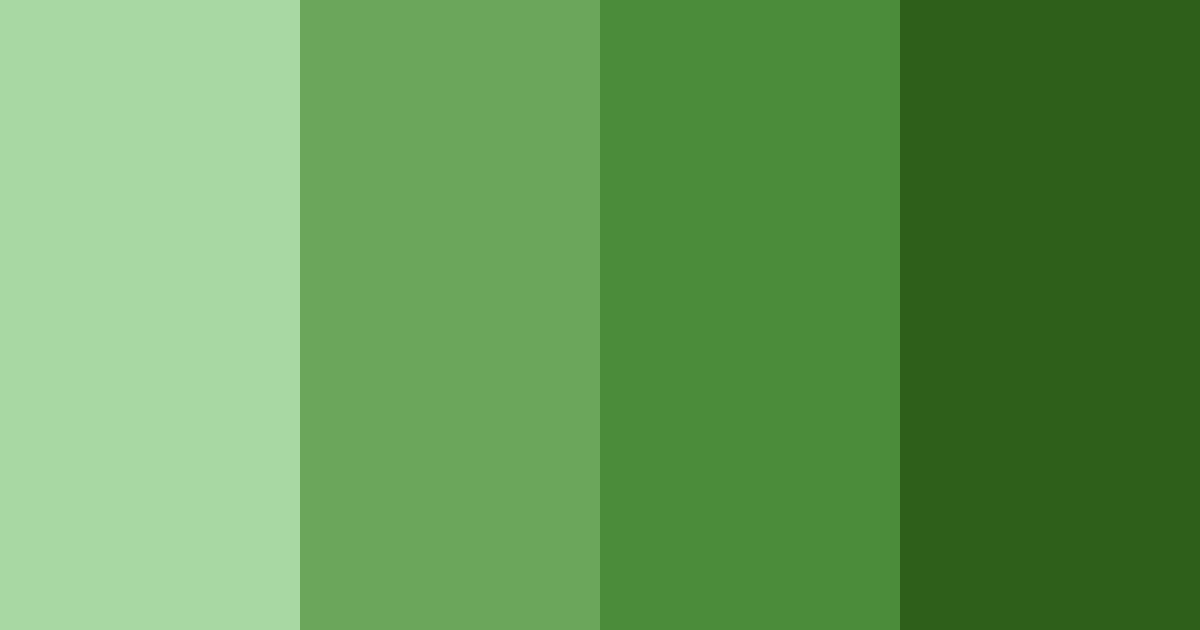 Download green rainforest color palette PNG image (landscape)