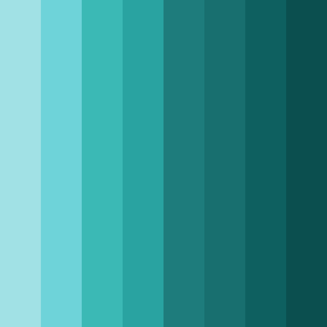 Download turquoise tranquility color palette PNG image (square)