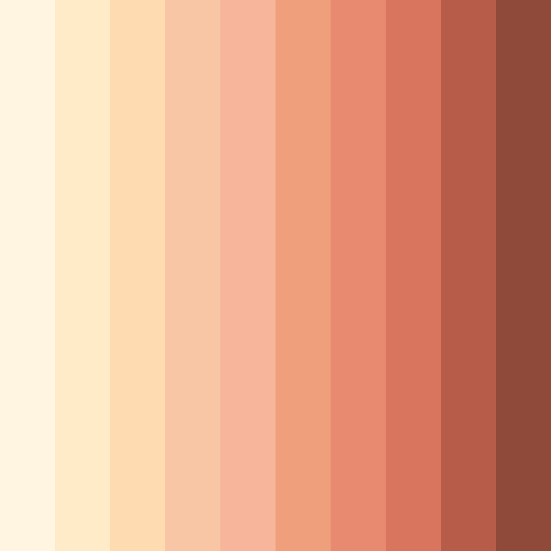 Download creamy peach color palette PNG image (square)