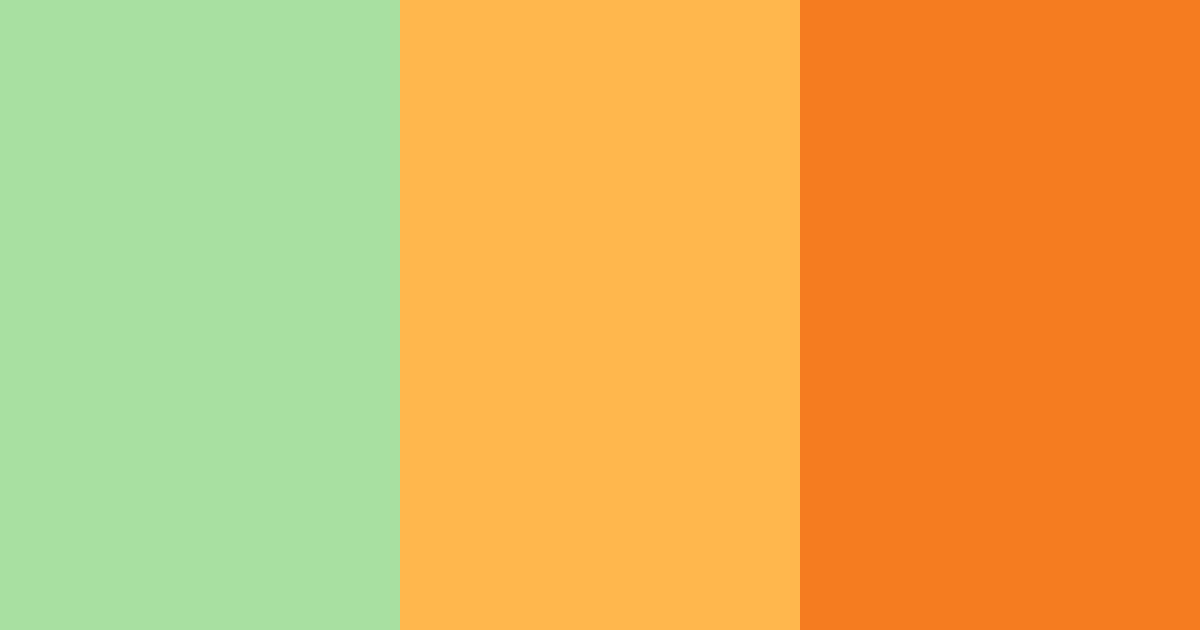 Download green orange delight color palette PNG image (landscape)