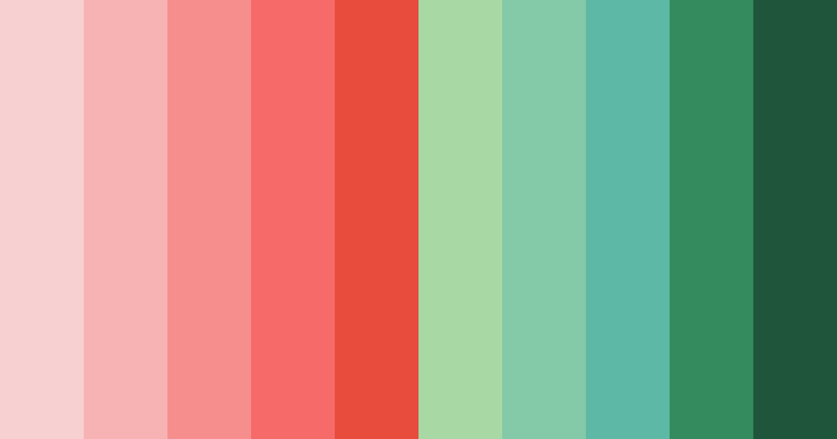 Download red green harmony color palette PNG image (landscape)