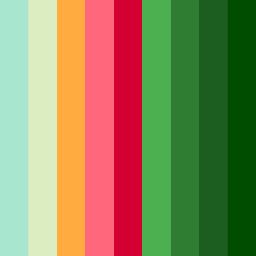 Download verdant symphony color palette PNG image (square)