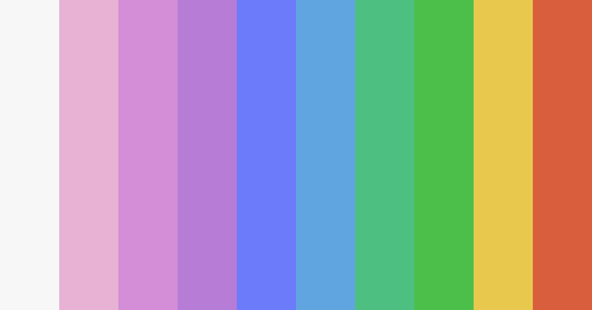 Download vibrant rainbow color palette PNG image (landscape)