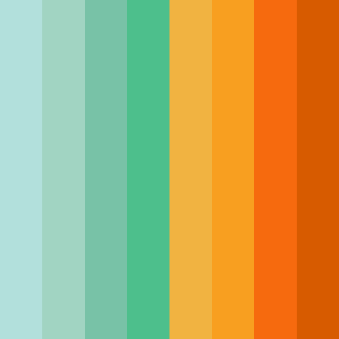 Download teal frost color palette PNG image (square)