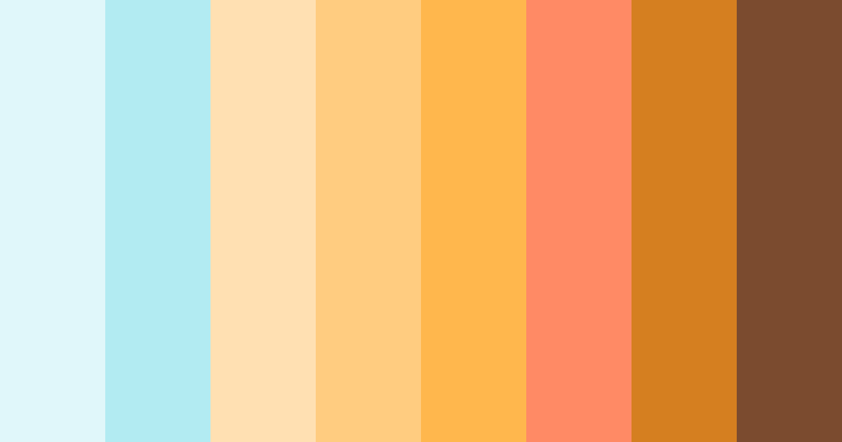 Download amber frost color palette PNG image (landscape)