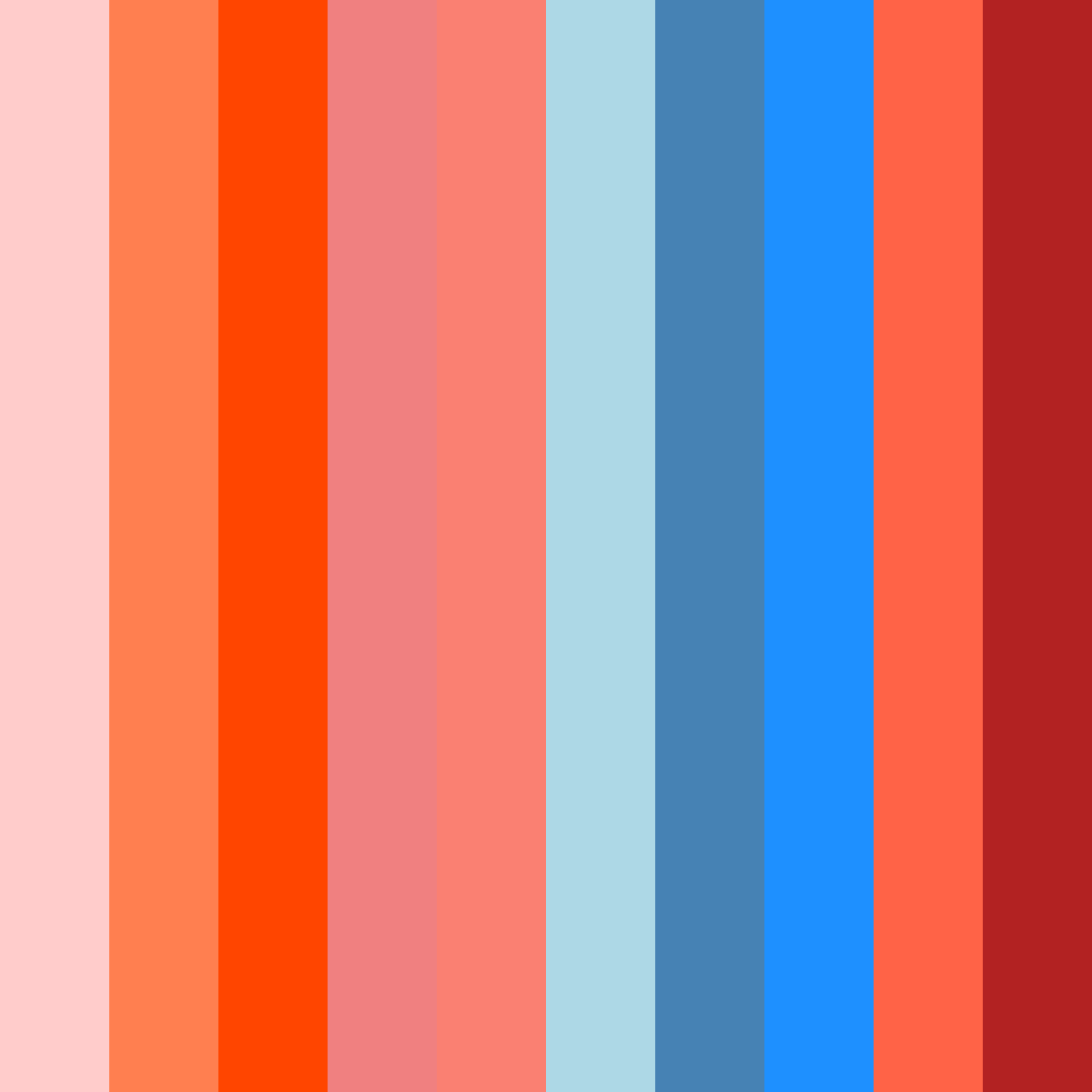 Download warm reds and blues color palette PNG image (square)