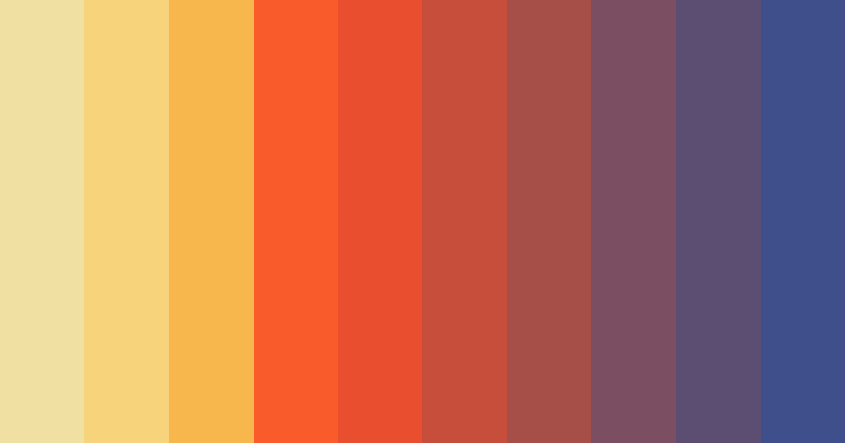 Download shades of yellow and red color palette PNG image (landscape)