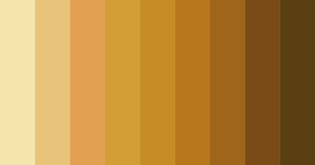 Download shades of yellow color palette PNG image (landscape)