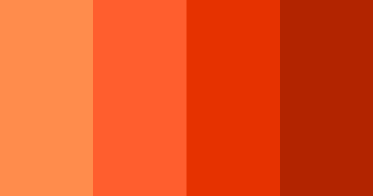 Download fiery sunset color palette PNG image (landscape)