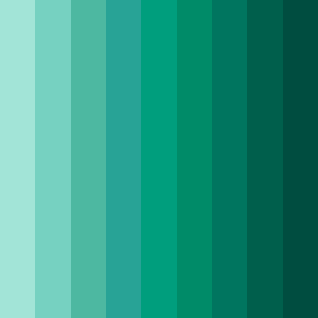 Download turquoise tranquility color palette PNG image (square)