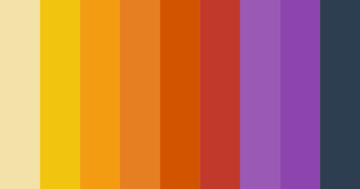 Download sunset symphony color palette PNG image (landscape)