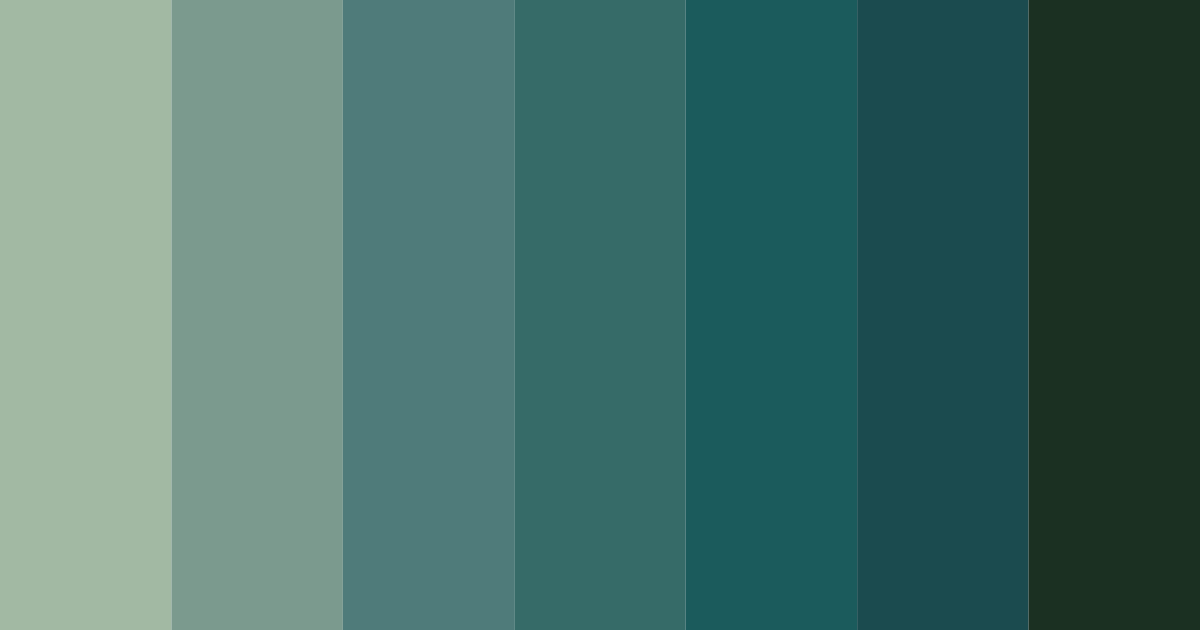 Download deep teal color palette PNG image (landscape)