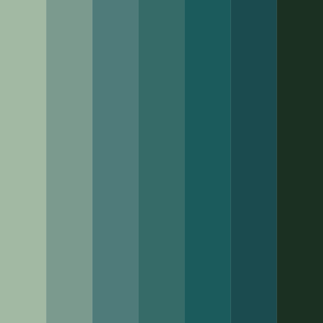Download deep teal color palette PNG image (square)