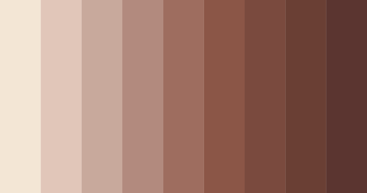 Download brown and white harmony color palette PNG image (landscape)