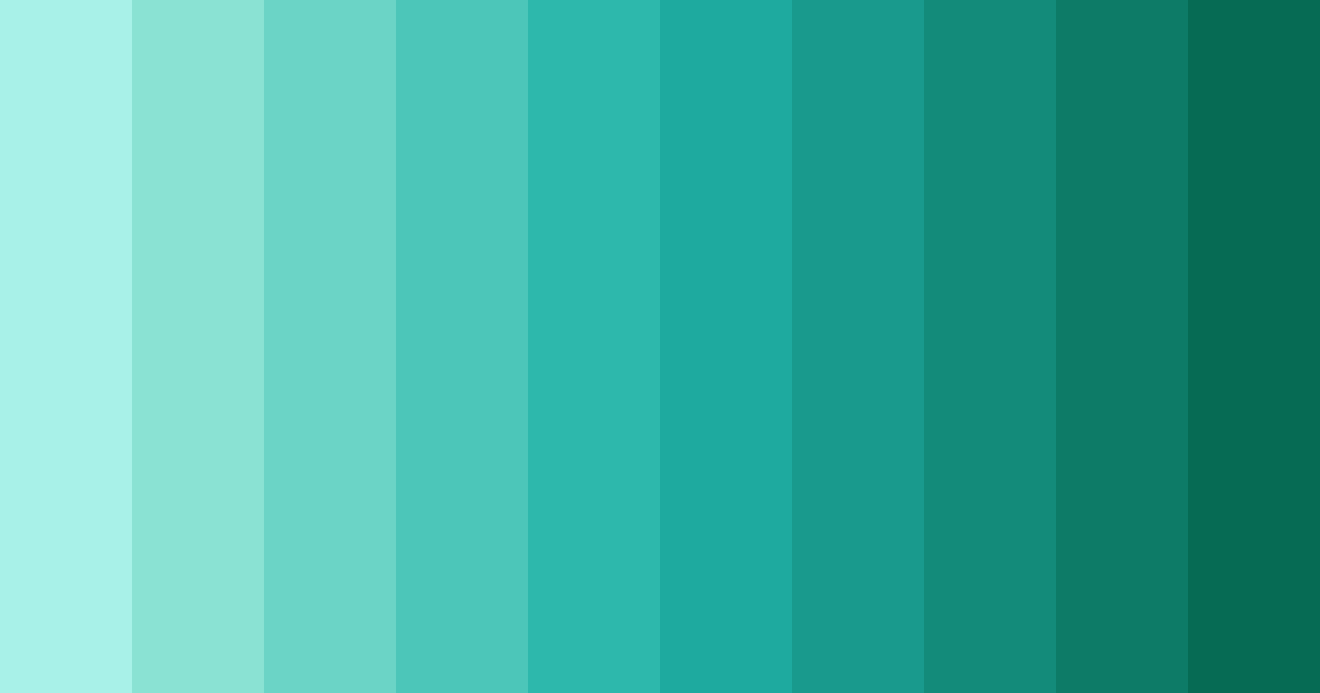 Download teal dream color palette PNG image (landscape)
