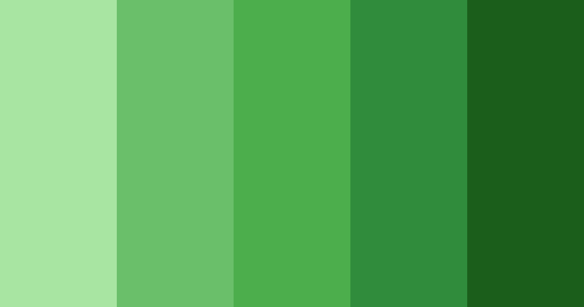 Download shades of green color palette PNG image (landscape)
