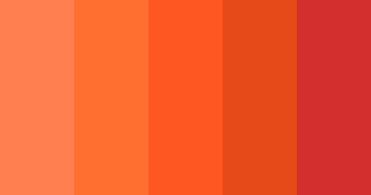 Download blazing ember tones color palette PNG image (landscape)