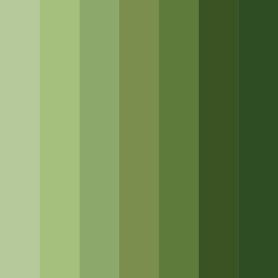 Download earthy green color palette PNG image (square)