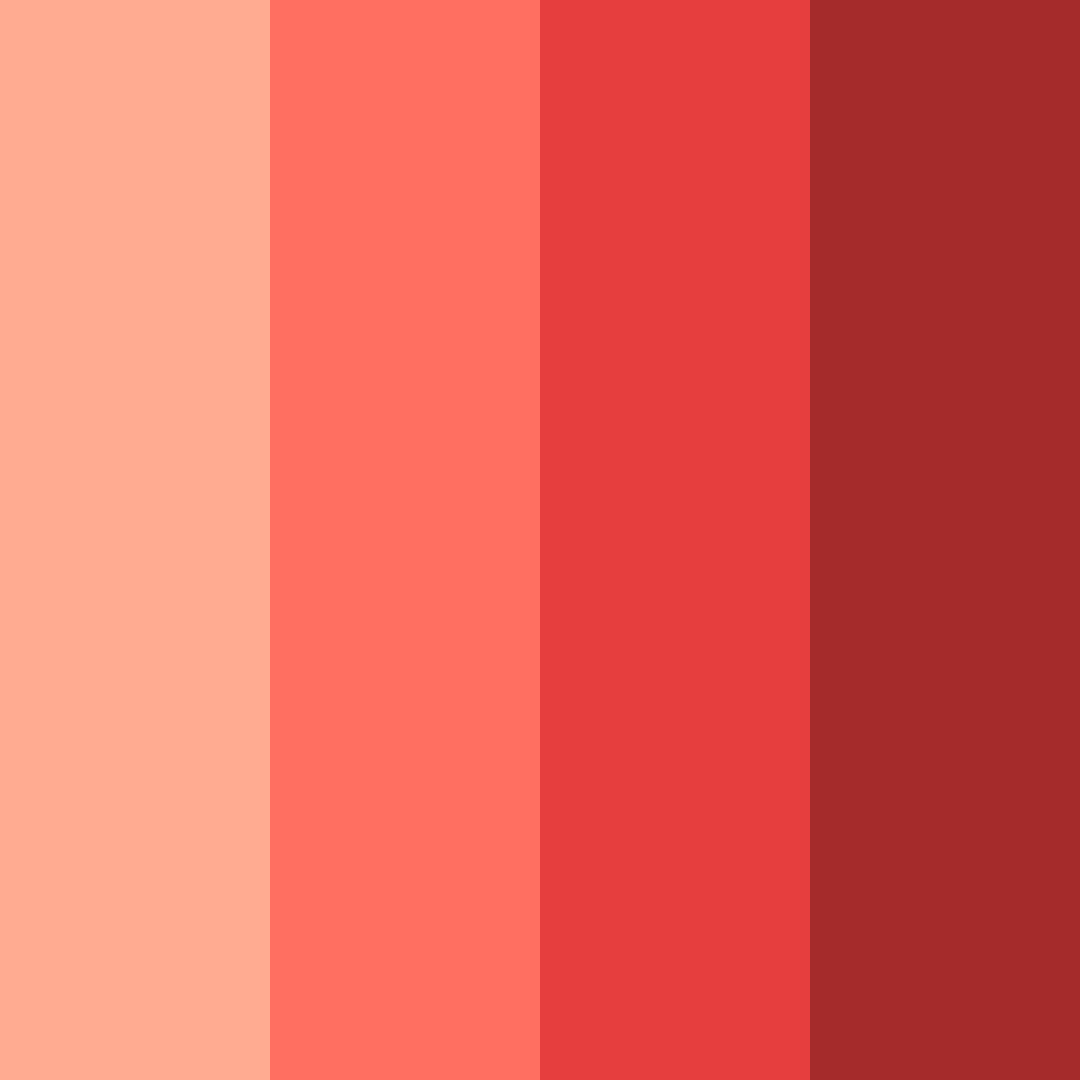 Download shades of persimmon color palette PNG image (square)