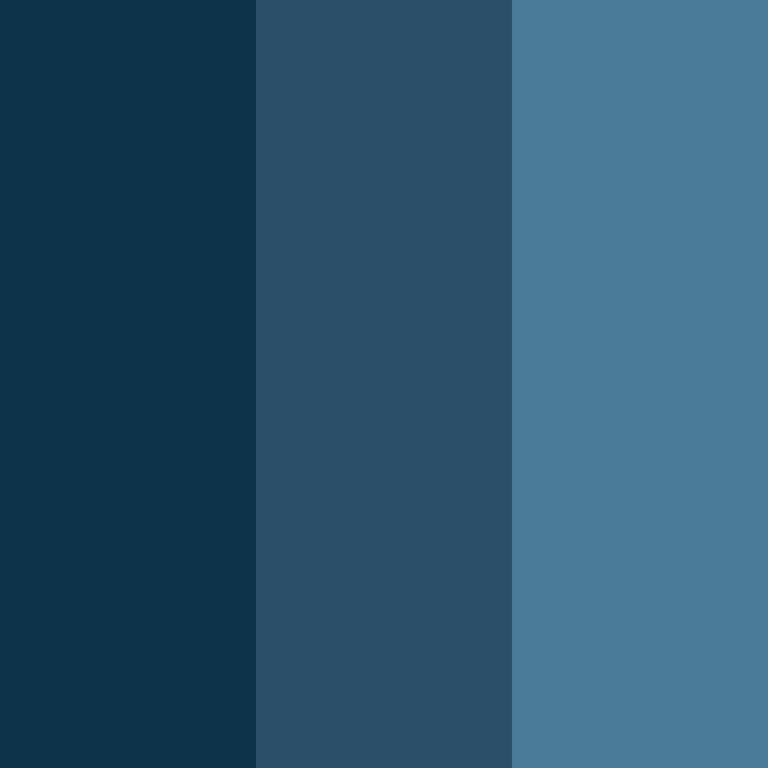 Download shades of blue color palette PNG image (square)