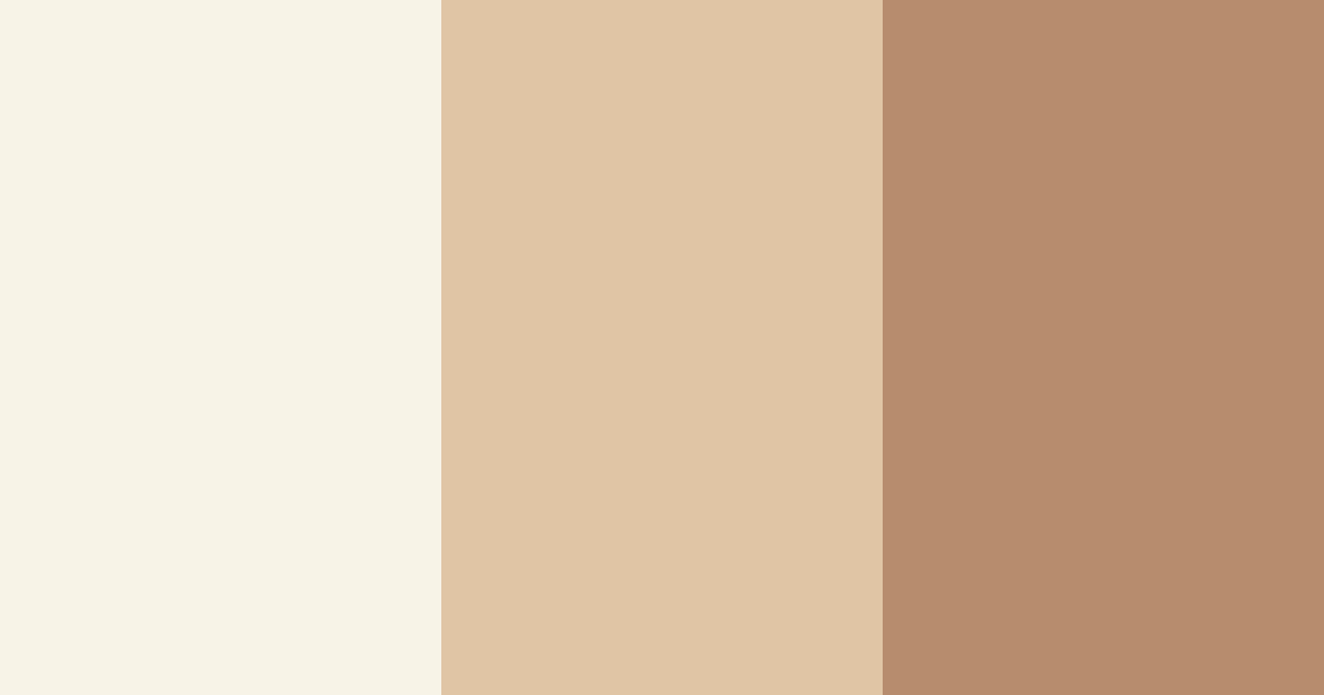 Download creamy beige color palette PNG image (landscape)