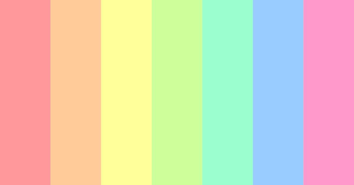 Download pastel rainbow color palette PNG image (landscape)