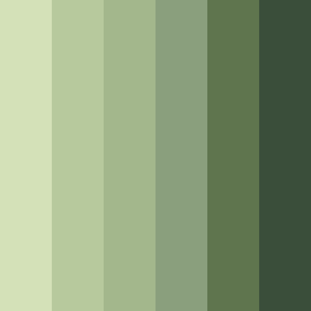 Download muted green color palette PNG image (square)