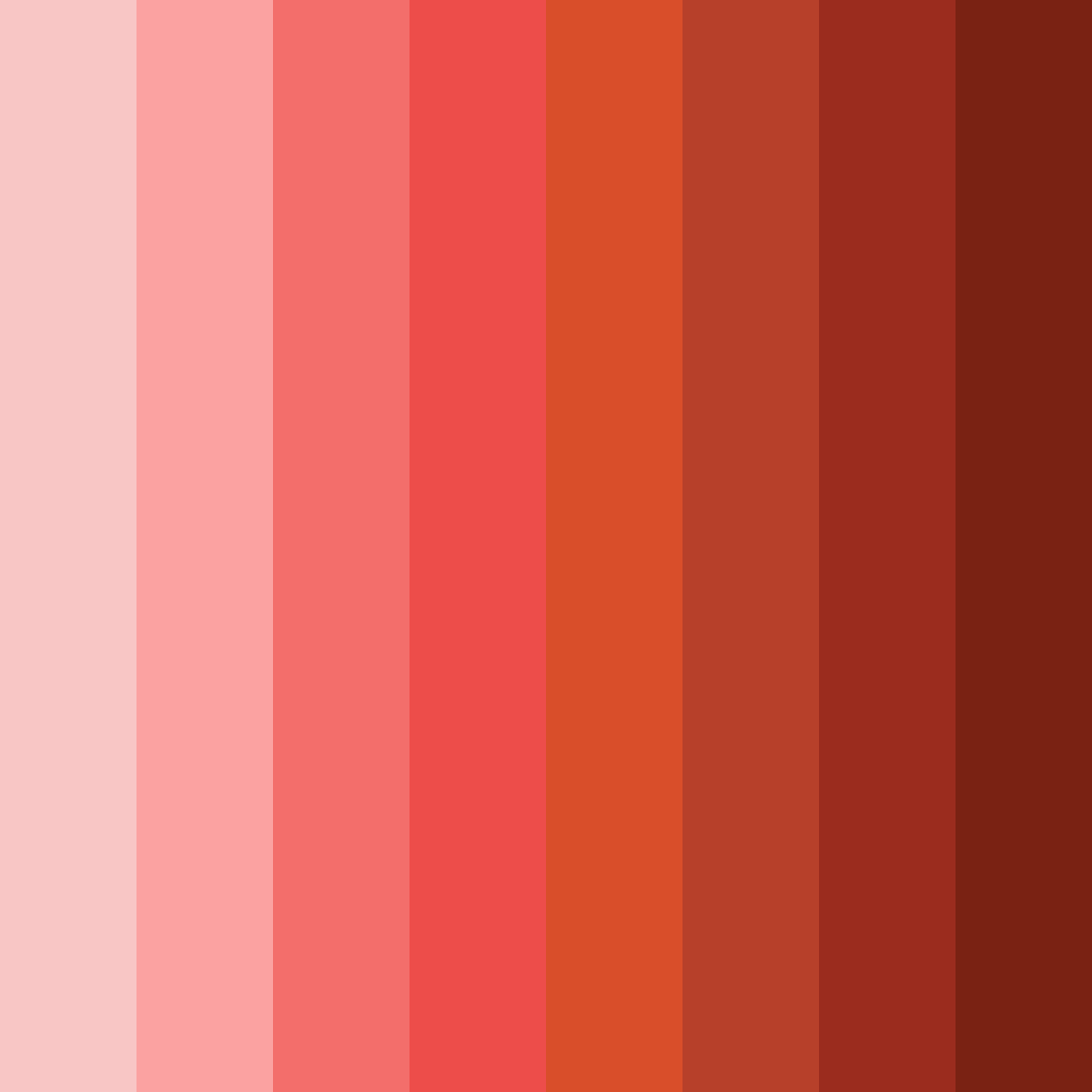 Download red sunset color palette PNG image (square)