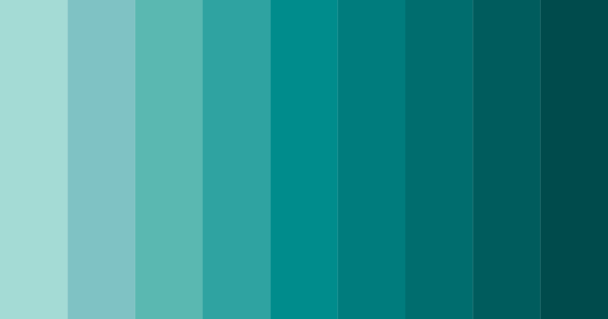 Download teal ocean color palette PNG image (landscape)