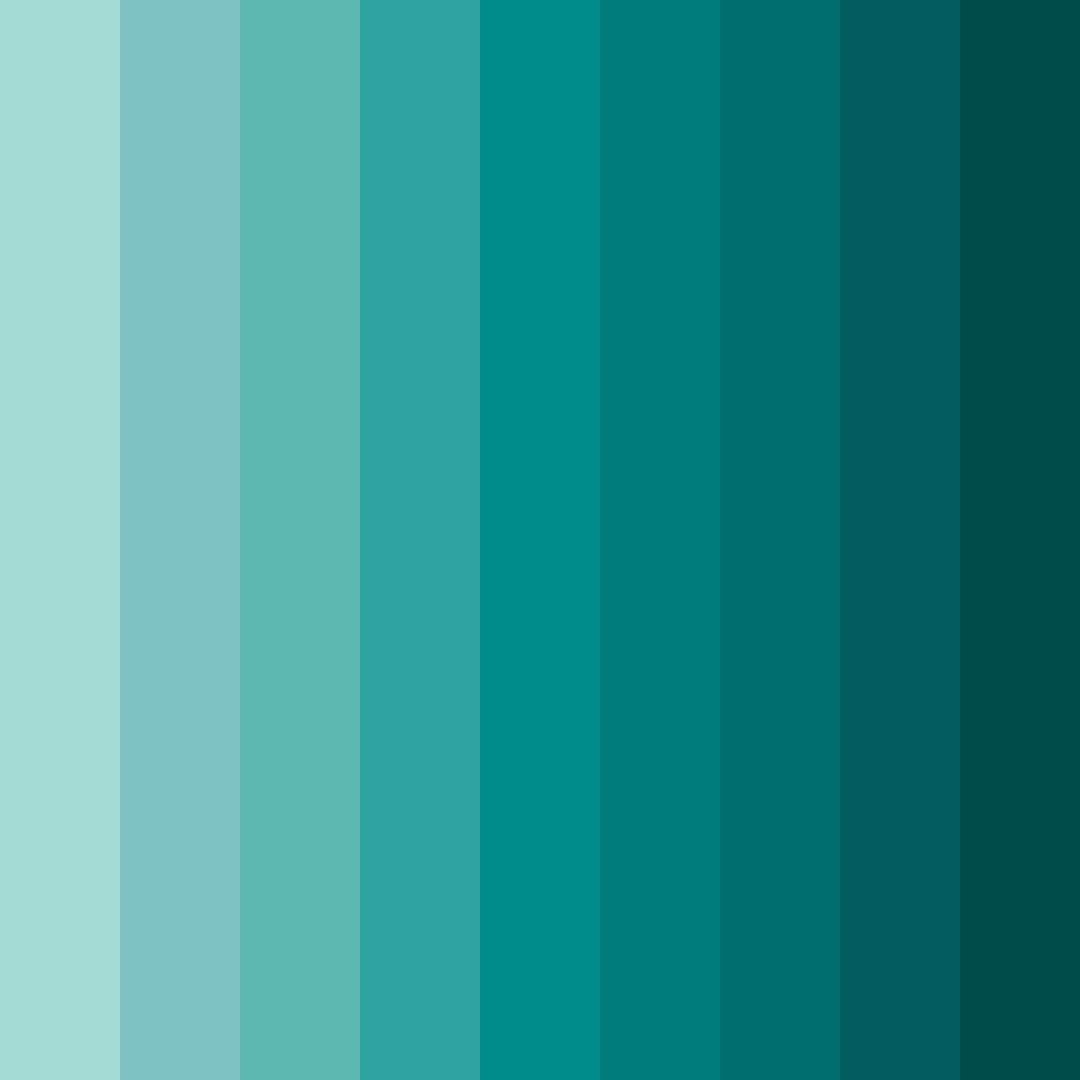 Download teal ocean color palette PNG image (square)