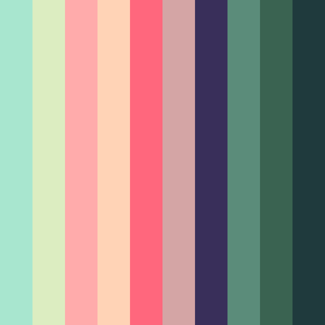 Download verdant whispers color palette PNG image (square)