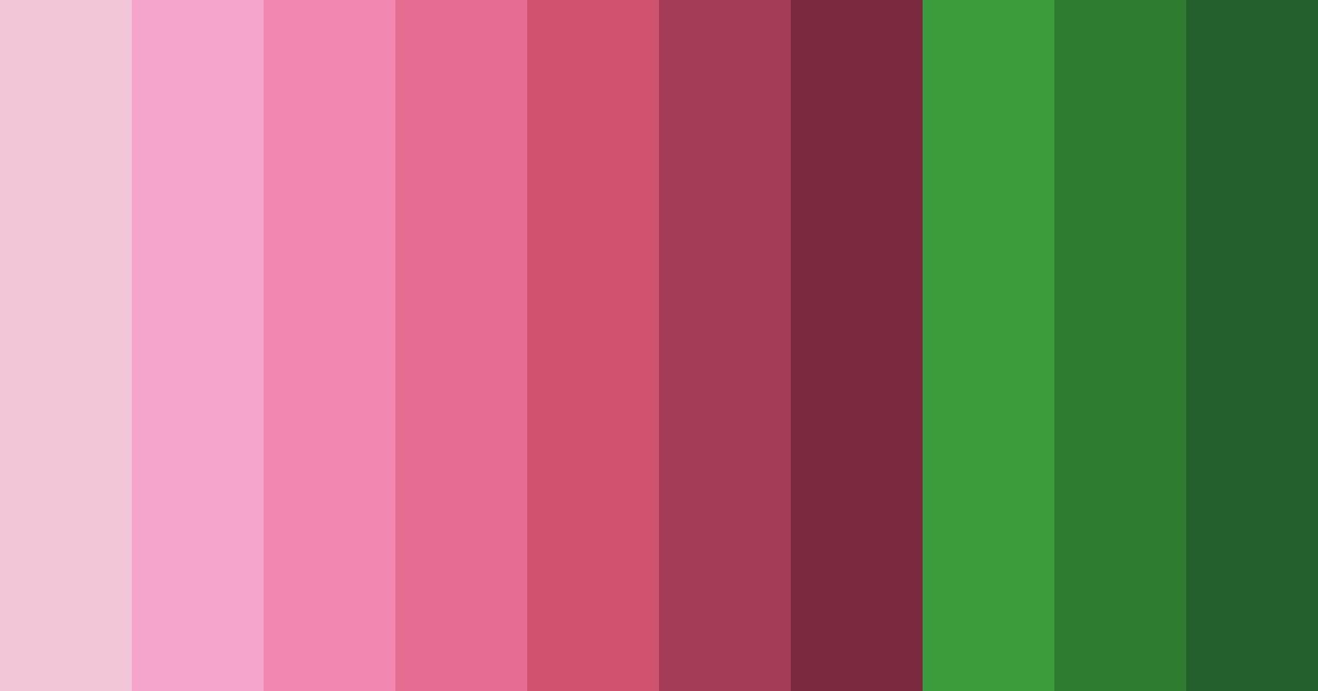 Download green pink garden color palette PNG image (landscape)