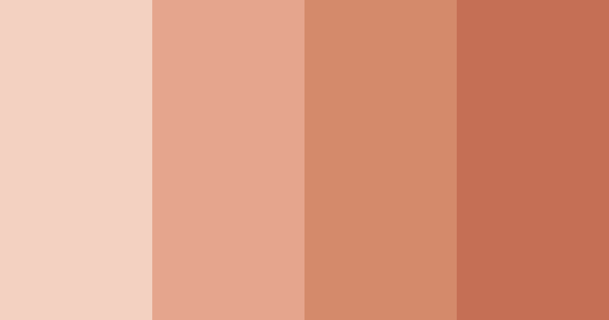 Download soft terracotta shades color palette PNG image (landscape)
