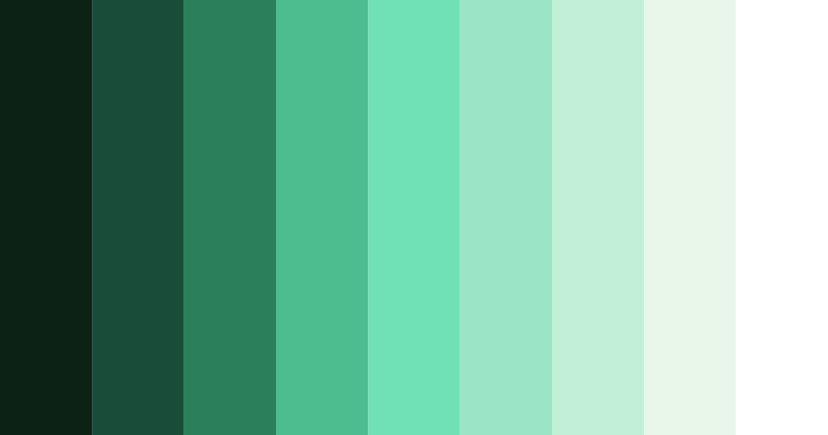 Download whispering emeralds color palette PNG image (landscape)